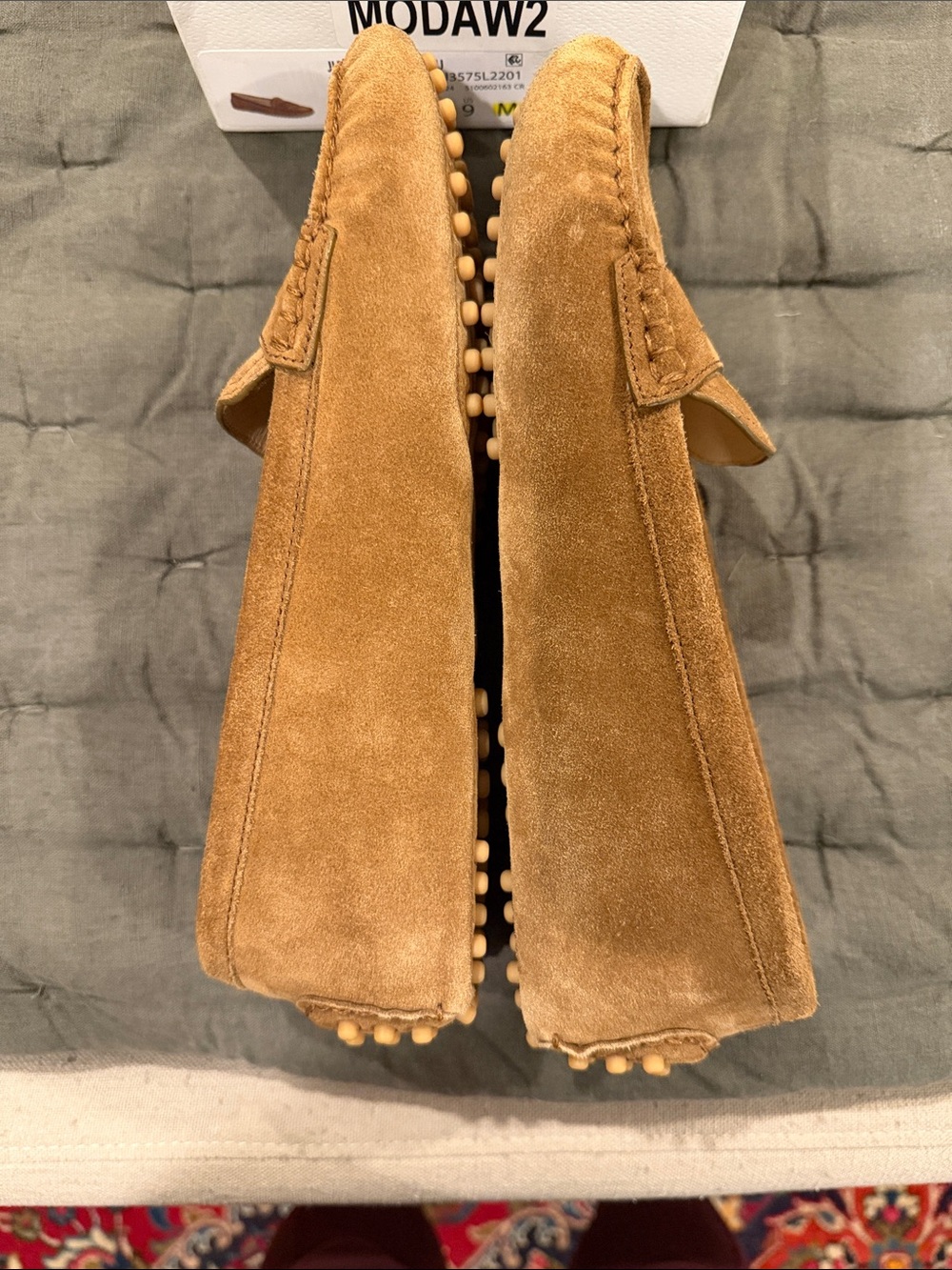 Veronica Beard Jia Suede Tan Loafers in Hazelwood - Picture 7 of 8